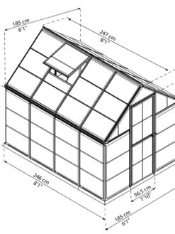 Canopia® By Palram Harmony™ Greenhouse, 6' -Garden Supplies Shop 8588022 11V tif