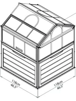 Canopia® By Palram Plant Inn™ Raised Bed Greenhouse, 4' X 4' -Garden Supplies Shop 8588308 10V tif