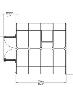 Canopia® By Palram Hobby Gardener Greenhouse, 8' 24 Canopia® By Palram Hobby Gardener Greenhouse, 8' -Garden Supplies Shop 8599331 12V tif