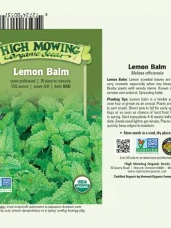 Lemon Balm Organic Seeds 6 Lemon Balm Organic Seeds -Garden Supplies Shop 8599880 03V tif
