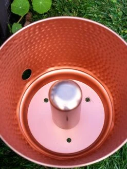 Hammered Copper Hose Pot With Lid -Garden Supplies Shop 8613311 0022